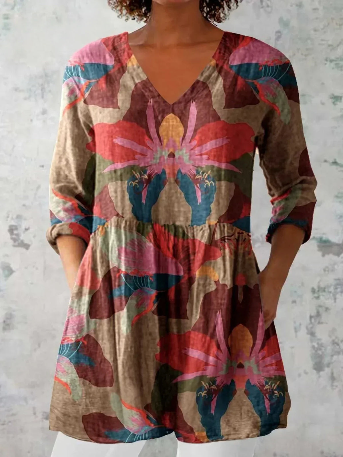 Mia | Floral Doll Neck Top