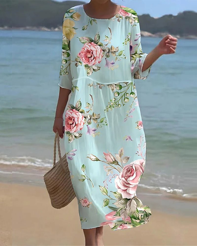 Carol | Sunset Flower Dress