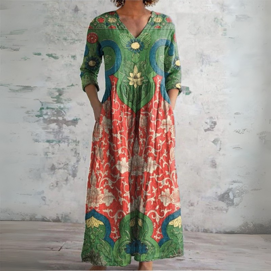 Sheila | Vintage Floral Maxi Dress