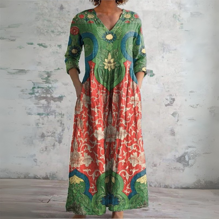 Sheila | Vintage Floral Maxi Dress