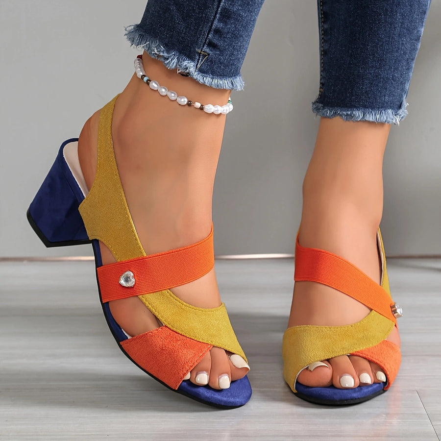 LEAH | Cross Strap Comfort Heels