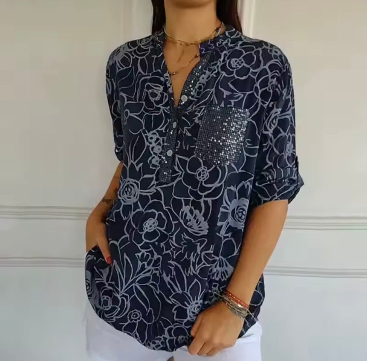 Claire | Elegant Blouse with Pocket