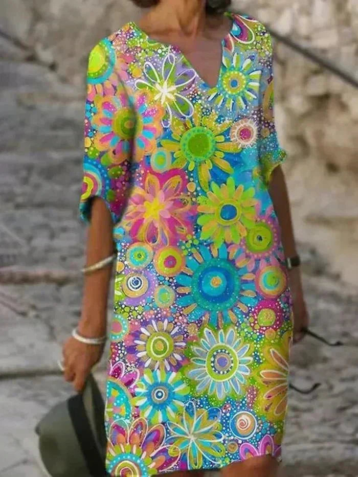 Lucia | Vibrant Floral Midi Dress