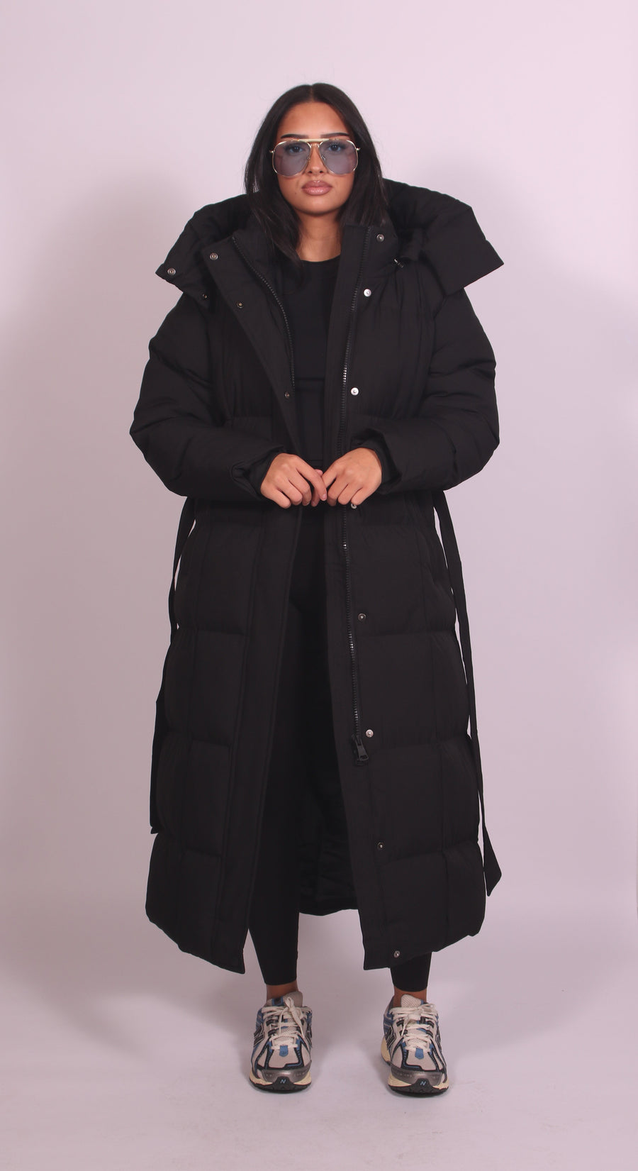 Jessica & Emily – Hooded Puffer Black