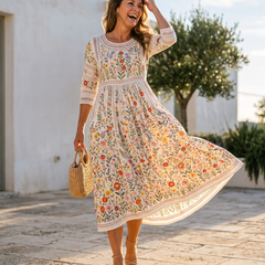 Wildflower Meadow Charm Midi Dress - lifestyle